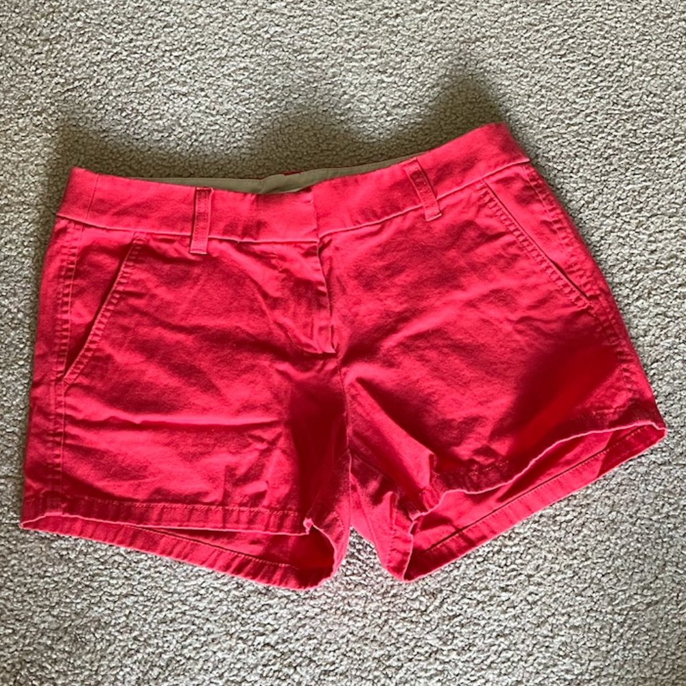 Women's J.Crew chino short, size 2, super cute and preppy in red